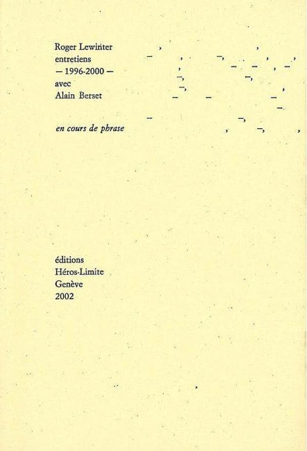 En cours de phrase : entretiens, 1996-2000, avec Alain Berset