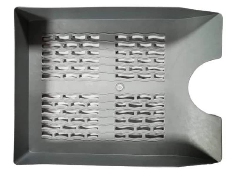 Panier à courrier perforé - Gris - Plastique