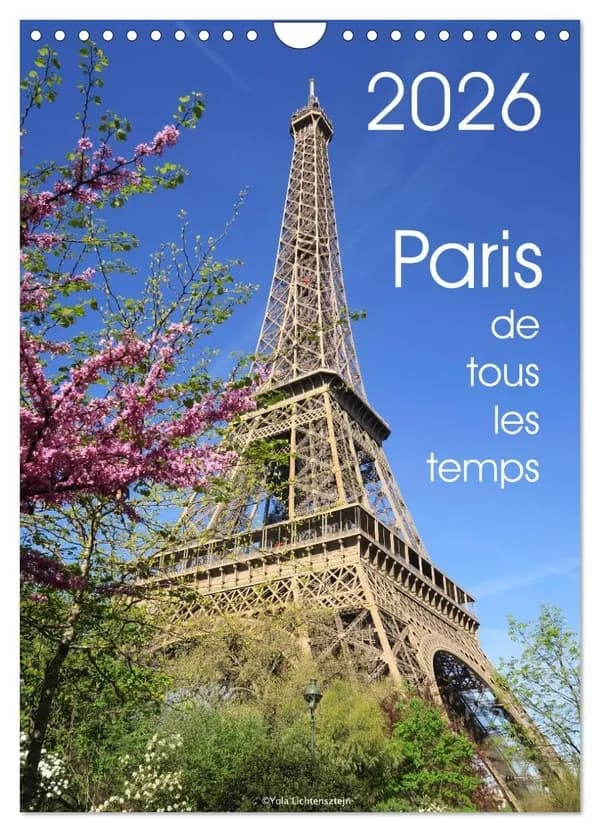 Paris de tous les temps (Calendrier mural 2026 DIN A4 horizontal), CALVENDO calendrier mensuel : Ce calendrier est réalisé avec mes photos de Paris en toutes saisons et lumière différente pour chaque saison. Je vis à Paris depuis longtemps et le plai
