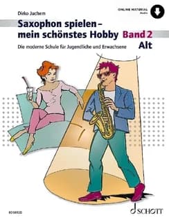 Playing the saxophone