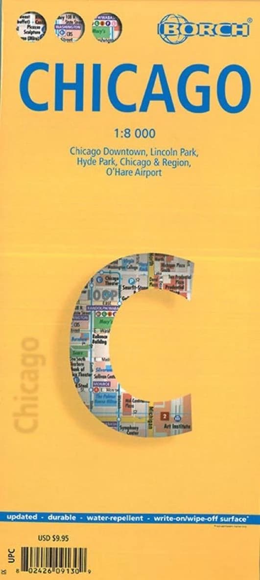 Chicago : Chicago downtown, Lincoln Park, Hyde Park, Chicago & Region, O'Hare airport (7th ed.) [réalisé et publié par] Borch map ; [diff. par Cartothèque EGG]