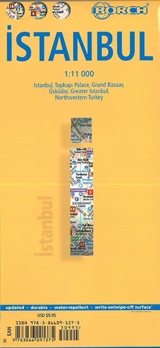 Istanbul : Topkapi Palace, Grand Bazaar, Üsküsdar, Greater Istanbul, Northwestern Turkey (5th ed.) [réalisé et publié par] Borch map ; [diff. par Cartothèque EGG]