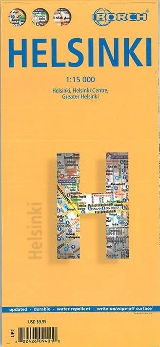 Helsinki : Helsinki, Helsinki centre, greater Helsinki (1st ed.) [réalisé et publié par] Borch map ; [diff. par Cartothèque EGG] : Helsingfors