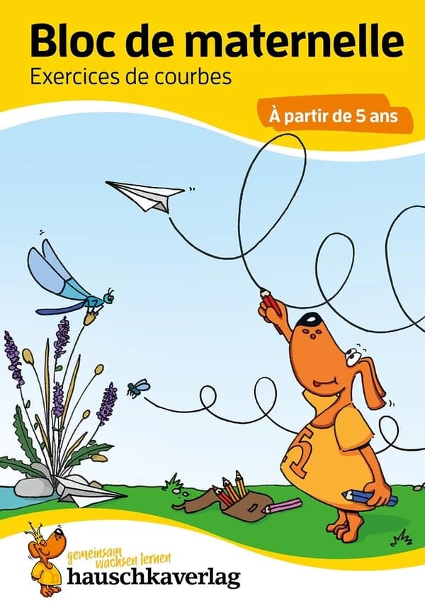 Bloc d'activités préscolaires à partir de 5 ans pour garçons et filles, livre garcon 4 ans : J'apprends à tracer formes boucles courbes lignes, livre enfant 4 ans