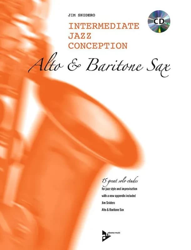 Intermediate jazz conception for alto sax saxophone +cd