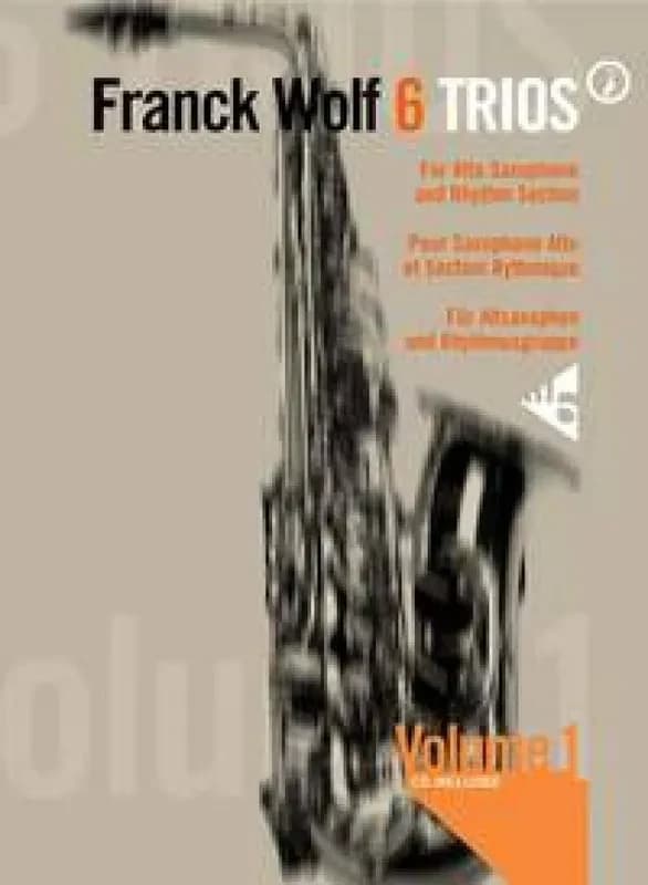 6 trios for alto sax & rhythm section, vol. 1 saxophone +cd
