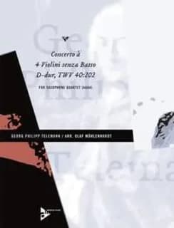 Concerto a 4 violini senza basso d maj twv 40:202 -partition+parties separees
