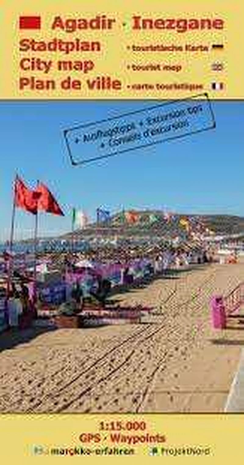 Plan de ville - Carte touristique : Agadir - Inezgane Français-Allemand