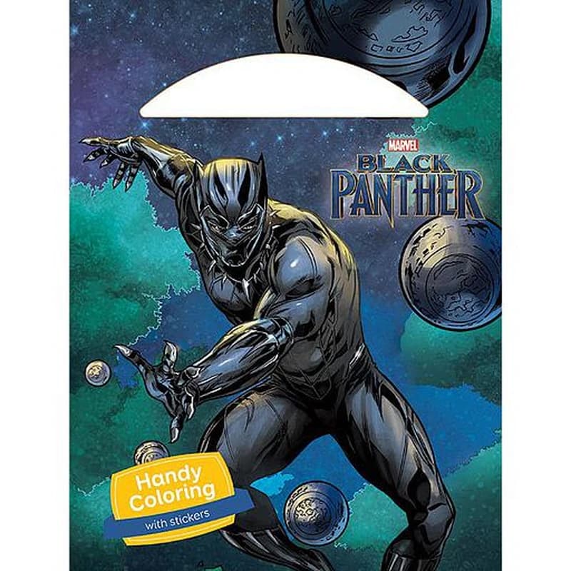 Handy coloring with stickers Black Panther