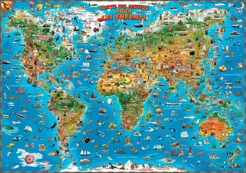 Carte du monde pour les enfants
