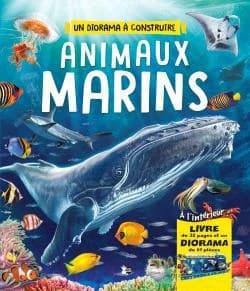 Animaux Marins : Construis ton diorama, avec 1 livre et 1 diorama de 57 pièces