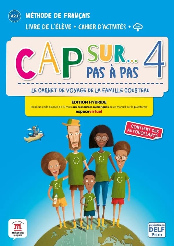 Cap sur pas à pas 4 : FLE ; livre de l'élève + cahier d'activités ; A2.1