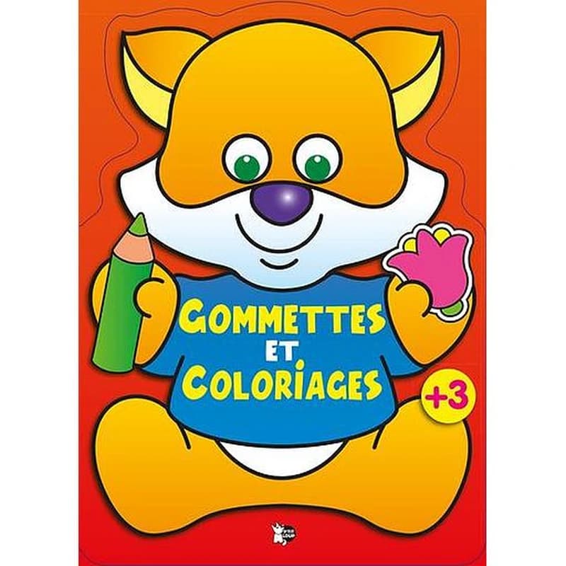 Gommettes et coloriages (rouge) +3