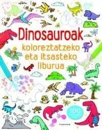 Dinosauroak koloreztatzeko eta itsasteko liburua