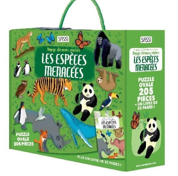 Les espèces menacées : Puzzle ovale 205 pièces