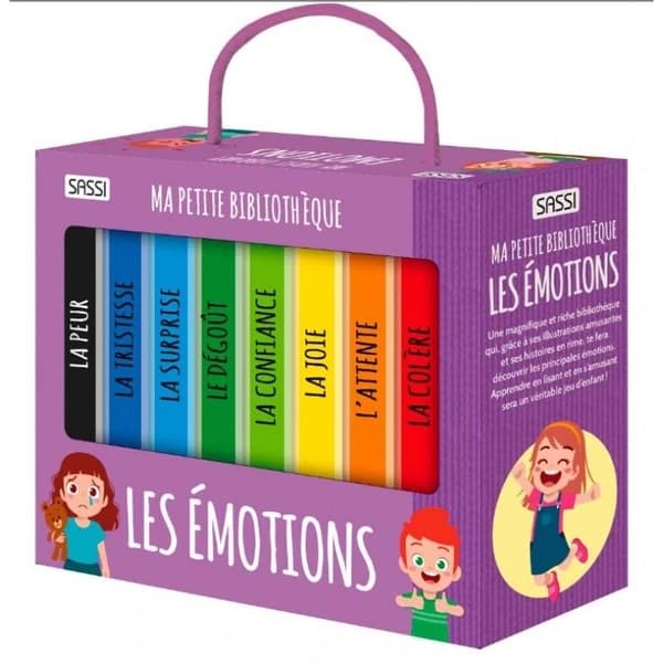 Ma petite bibliothèque Les émotions : Coffret en 8 volumes : La colère ; L'attente ; La joie ; La confiance ; Le dégoût ; La surprise ; La tristesse ; La peur