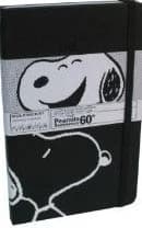 Peanuts 60e anniv. carnet ligne grand format rigide noir