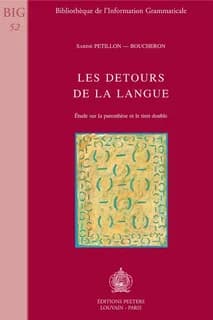 Les détours de la langue : étude sur la parenthèse et le tiret double