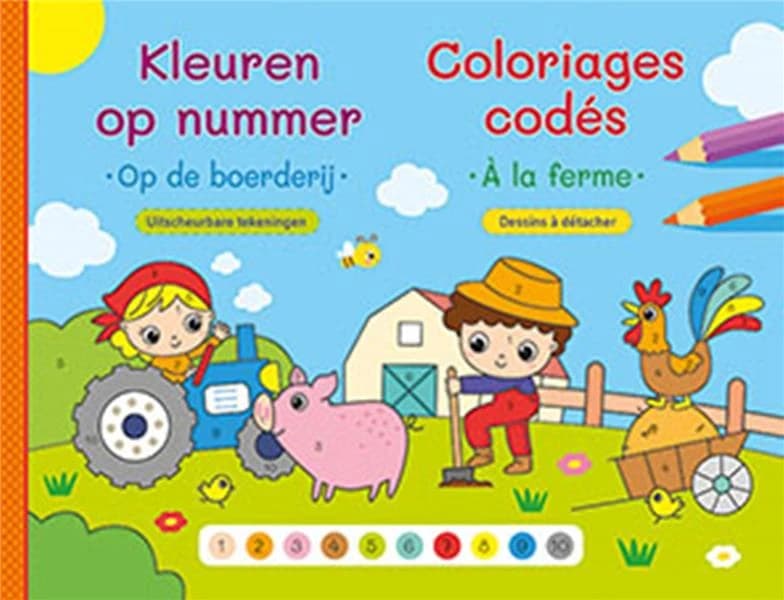 kleuren op nummer : op de boerderij : [Album à colorier]
