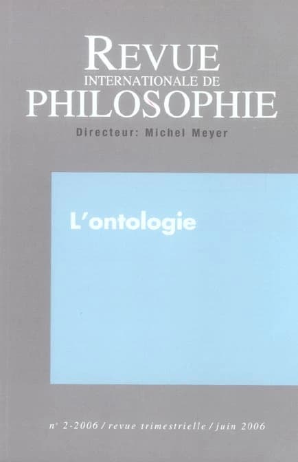 REVUE INTERNATIONALE DE PHILOSOPHIE n.236 : l'ontologie