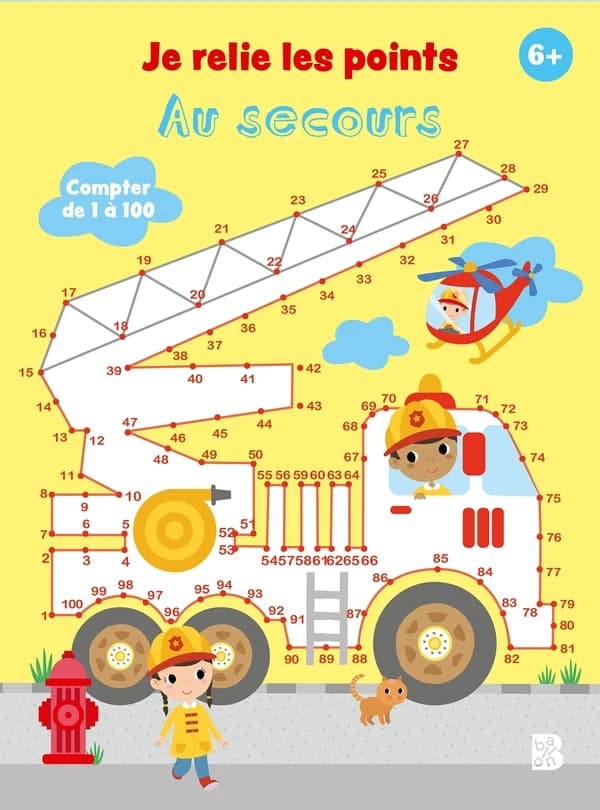 Je relie les points : au secours ! : 6 ans et plus : [Album à colorier]
