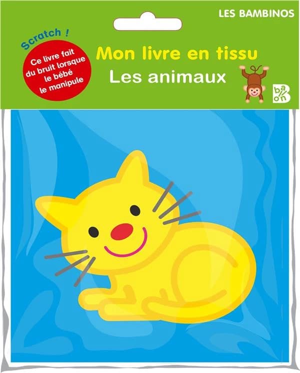 Mon livre en tissu : les animaux