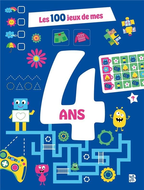 100 jeux amusants ; les 100 jeux de mes 4 ans