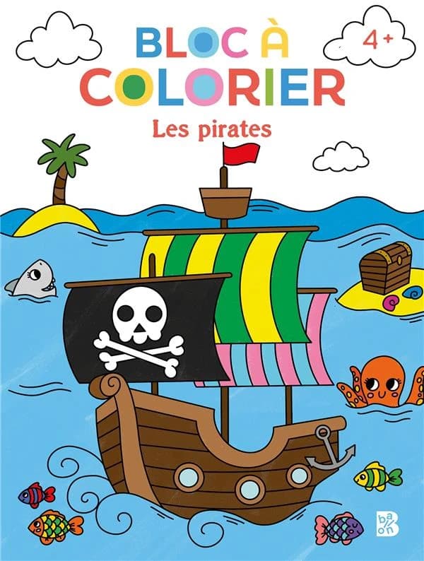 Bloc à colorier : les pirates : [Album à colorier]