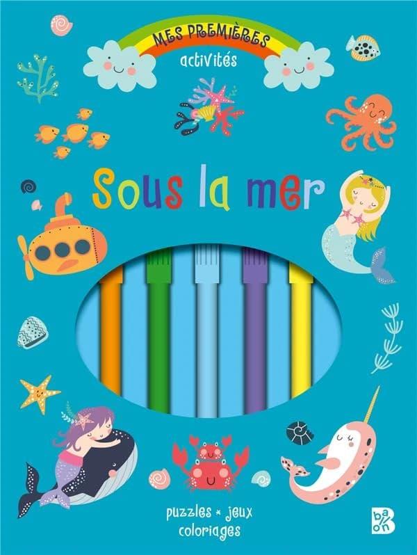 Sous la mer : Puzzles, jeux, coloriages. Avec des feutres