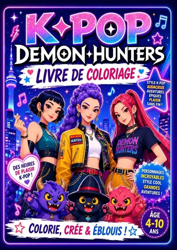 Kpop demon hunters livre de coloriage