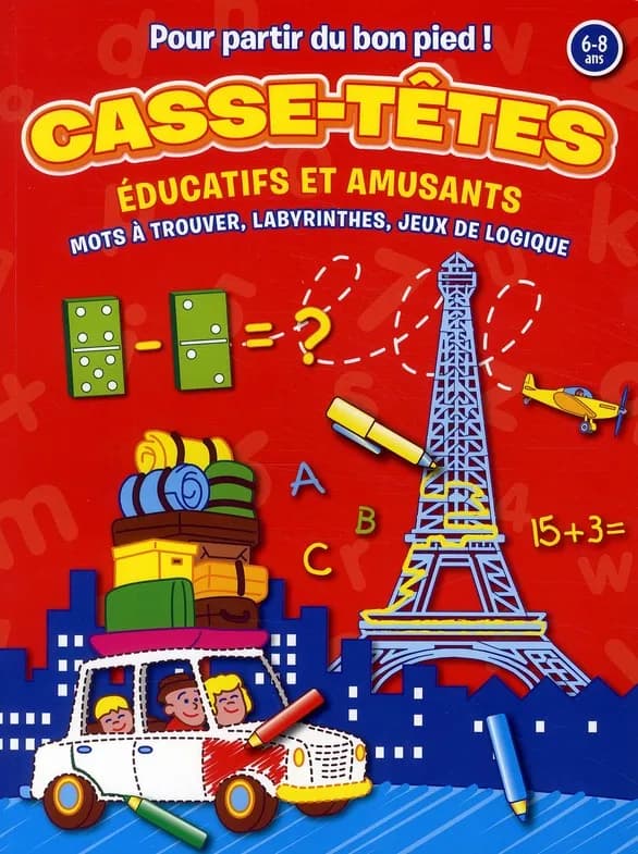 Casse-têtes éducatifs et amusants ; mots à trouver, labyrinthes, jeux de logique