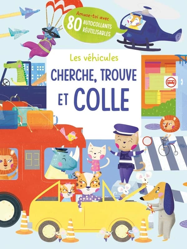 Cherche, trouve et colle : les véhicules