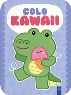 Coloriages kawaii : Le crocodille