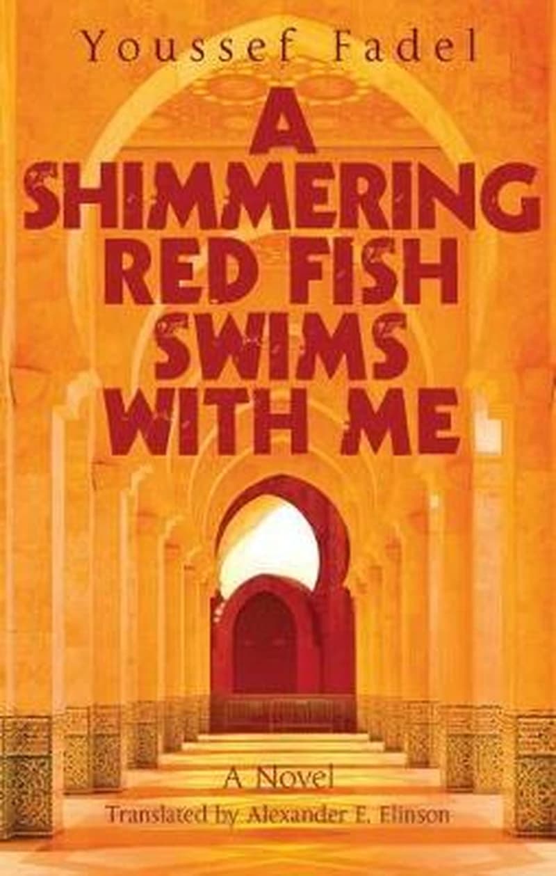 A SHIMMERING RED FISH SWIMS WITH ME