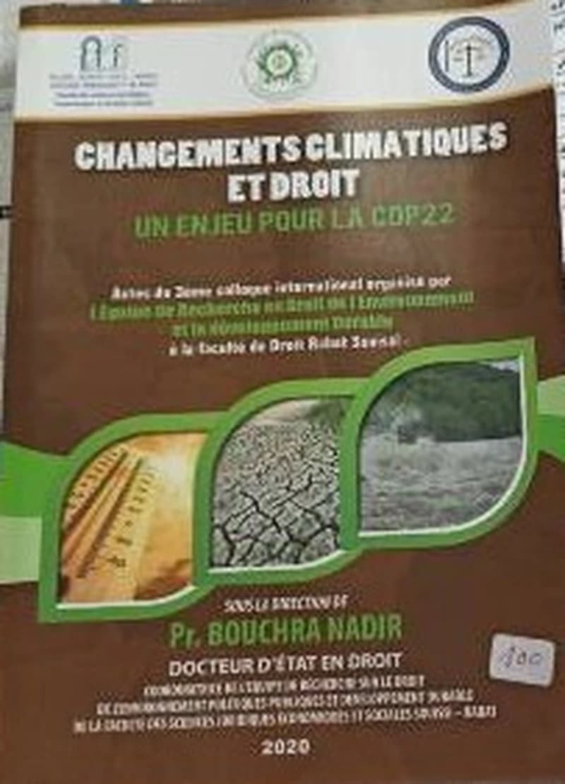 Changements climatiques et droit التغيرات المناخية والقانون تحدي مؤتمر "كوب22"