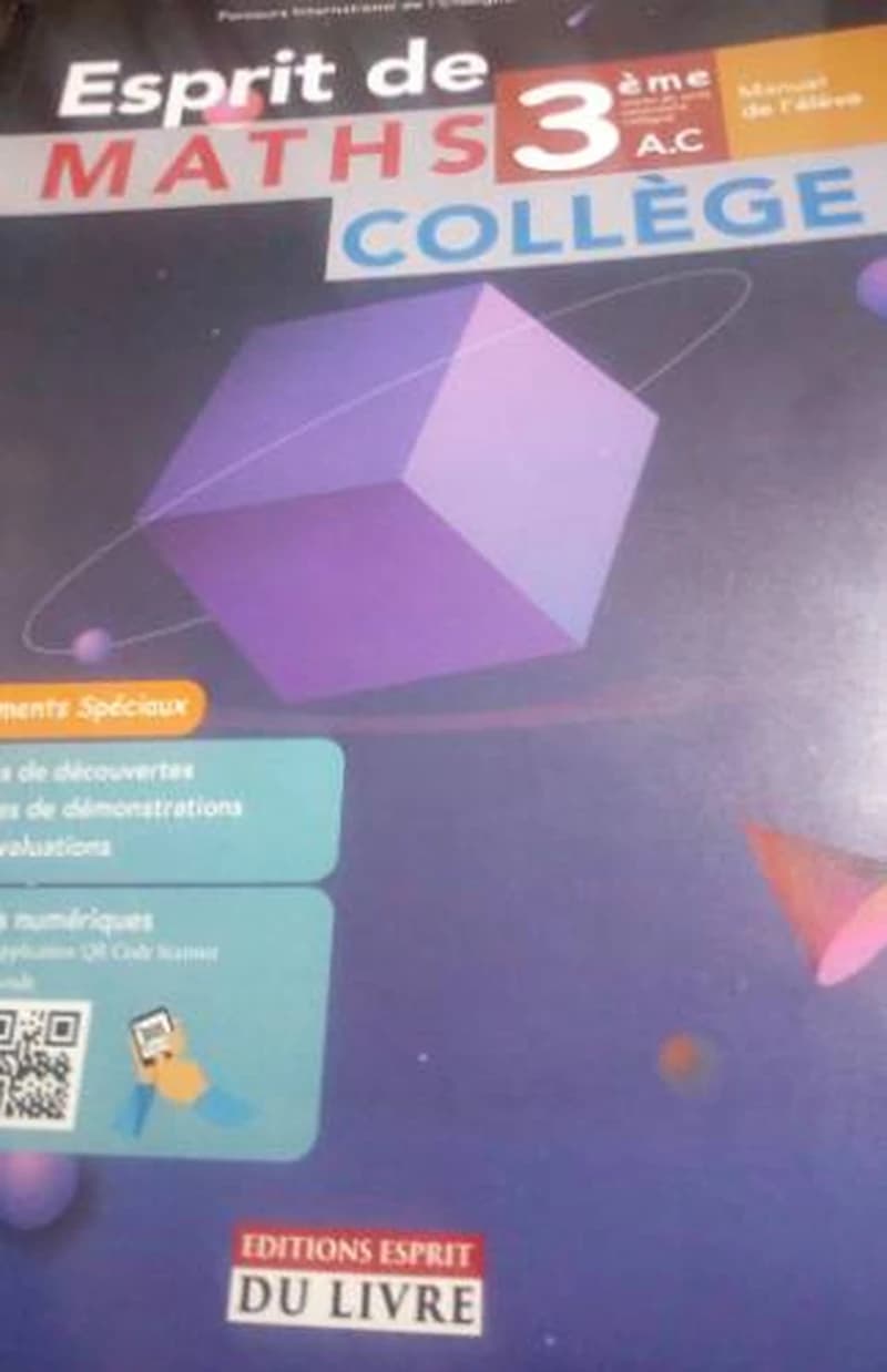 ESPRIT DE MATHS 3AC BIOF