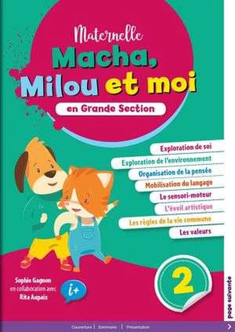 Macha, Milou et moi en GS Cahier d'Apprentissage 2