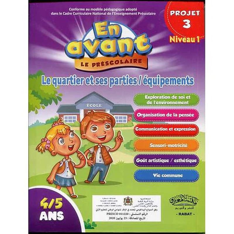 EN AVANT LE PRESCOLAIRE MS 4-5 PROJET 3 Niveau 1 : LE QUARTIER ET SES PARTIES