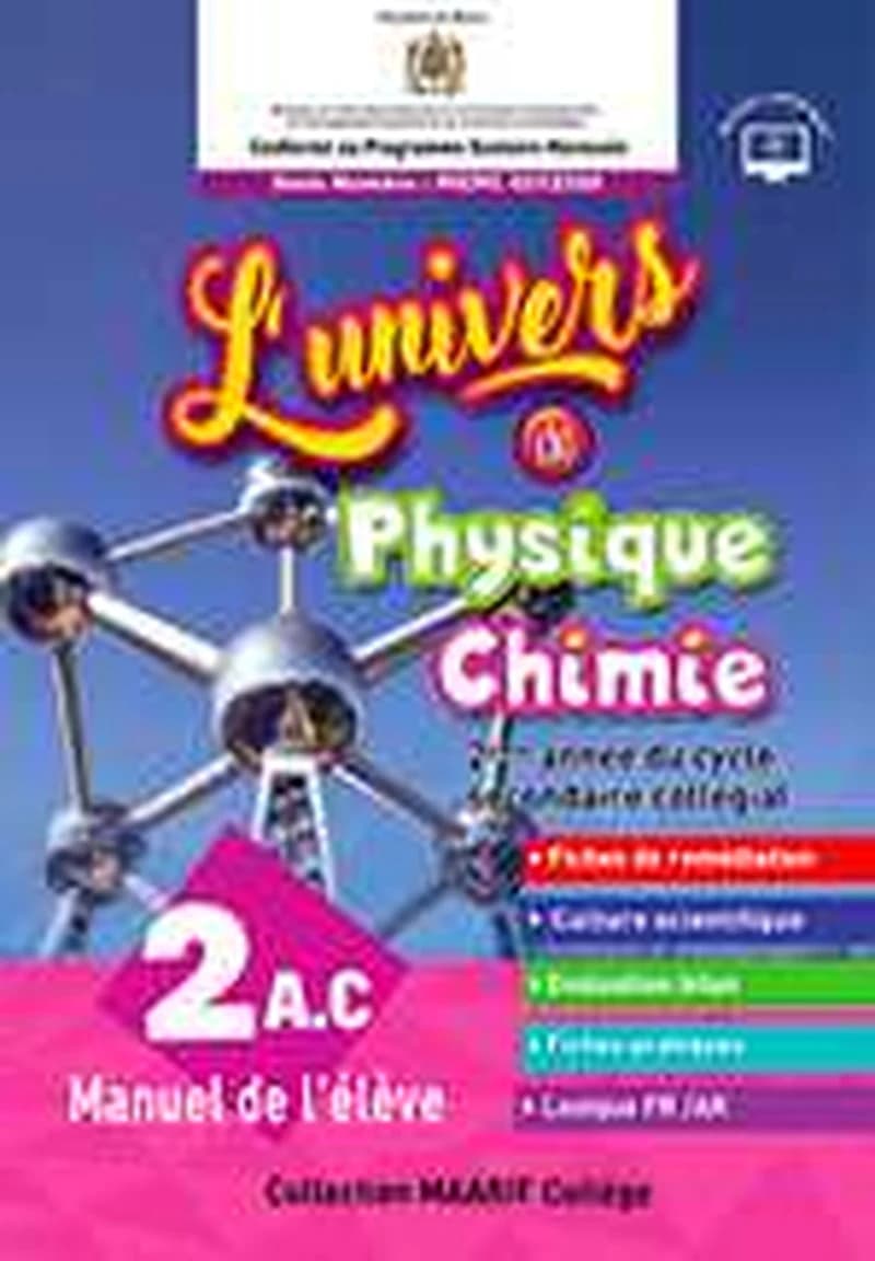 L'UNIVERS PHYSIQUE-CHIMIE 2AC - Manuel de l'élève 2021 (Homologué)