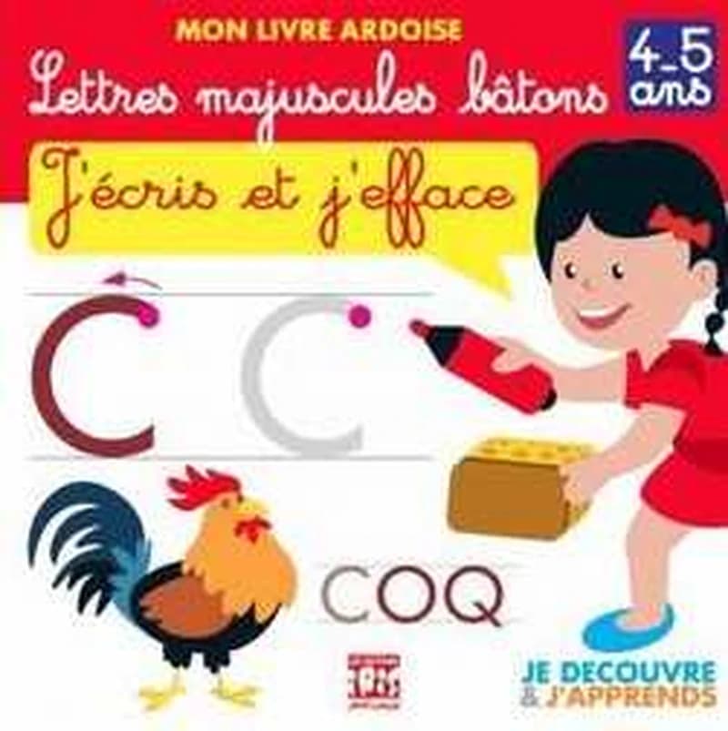Mon livre ardoise Tome 2 : Lettres majuscules ; J'écris et j'efface