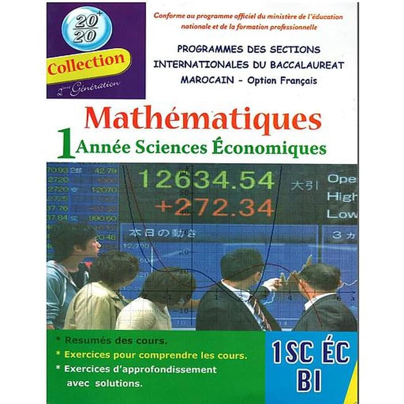 Mathématiques 1 année Sciences économiques 20