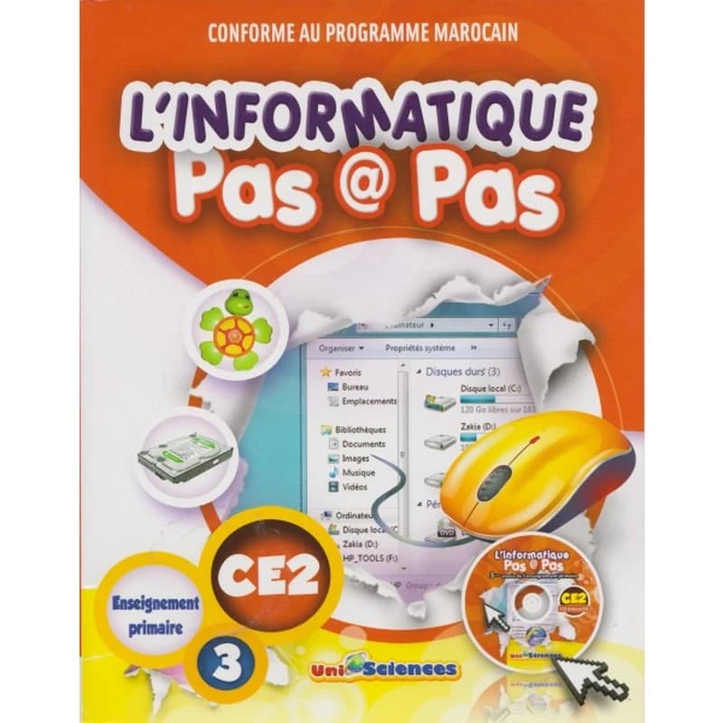 L'INFORMATIQUE PAS à PAS CE2 APM+CD 2013