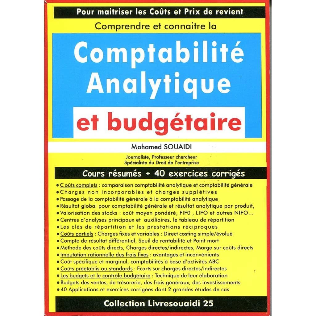 COMPTABILITE ANALYTIQUE BUDGETAIRE