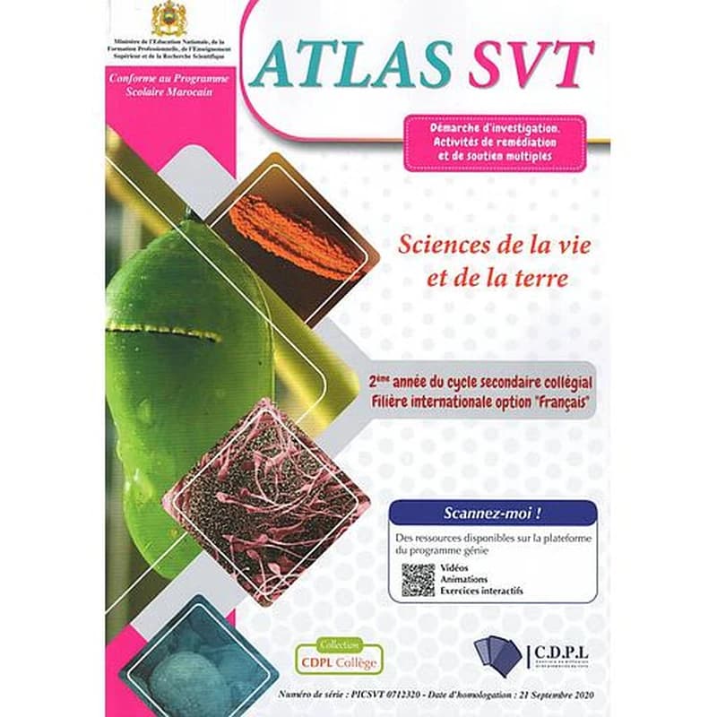 Atlas SVT 2ème année collège  filière internationale  français