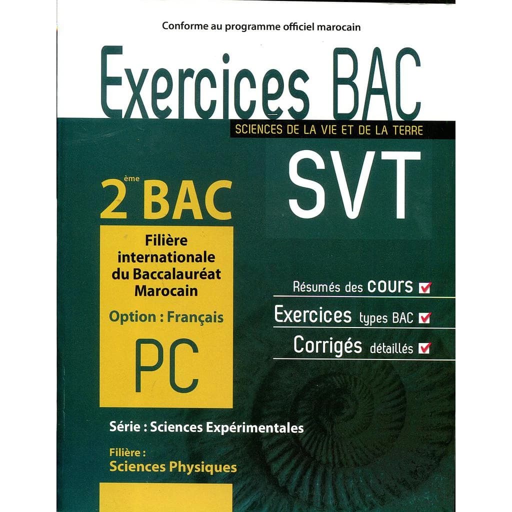 Exercices Bac 2 Bac SVT SC EXP Pc