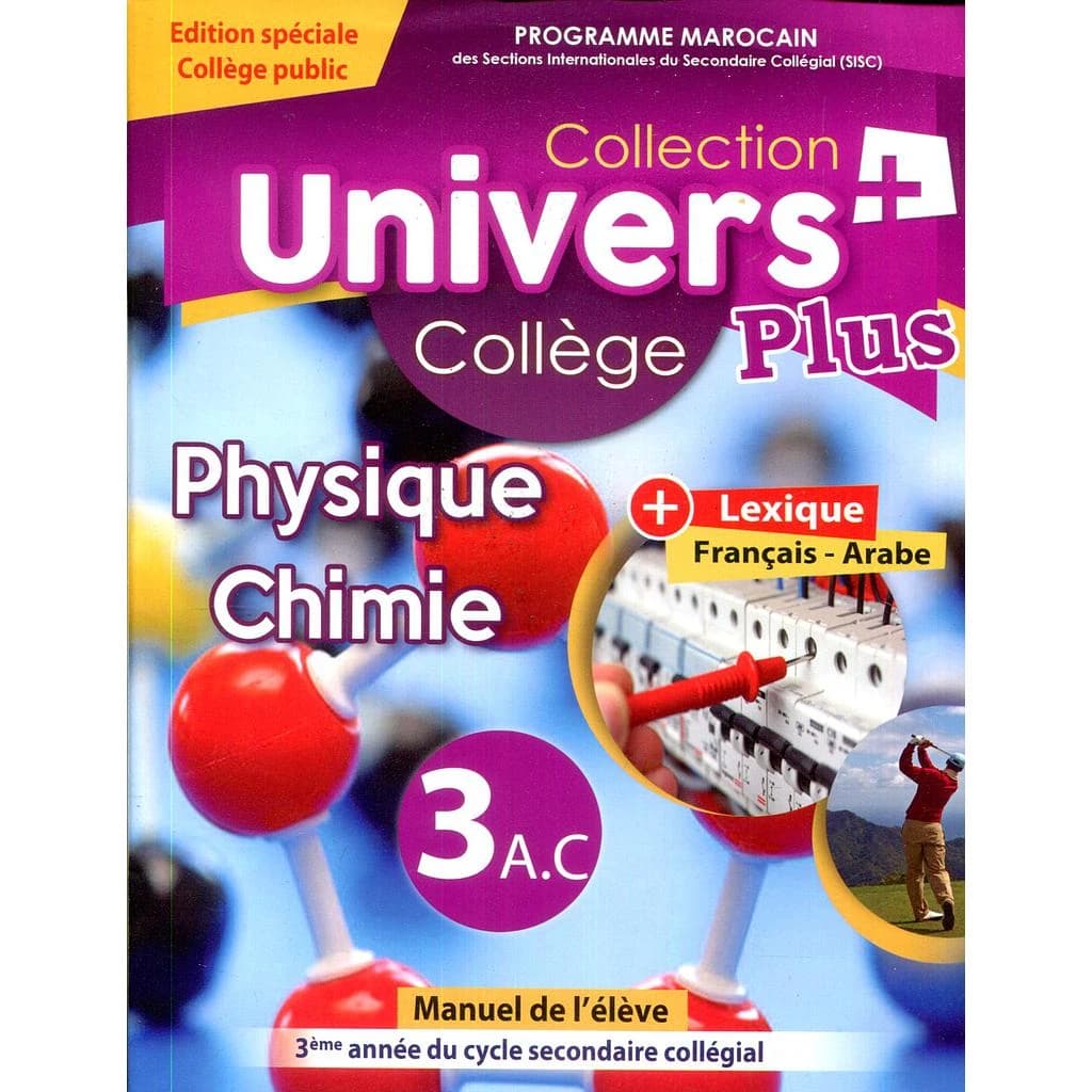 UNIVERS + PHYSIQUE CHIMIE 3AC