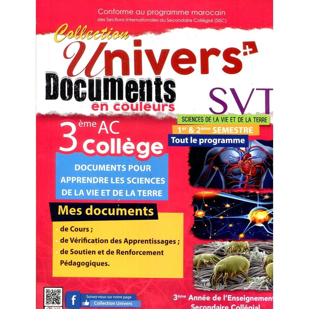 UNIVERS PLUS DUCUMENTS EN COULEURS SVT 3AC