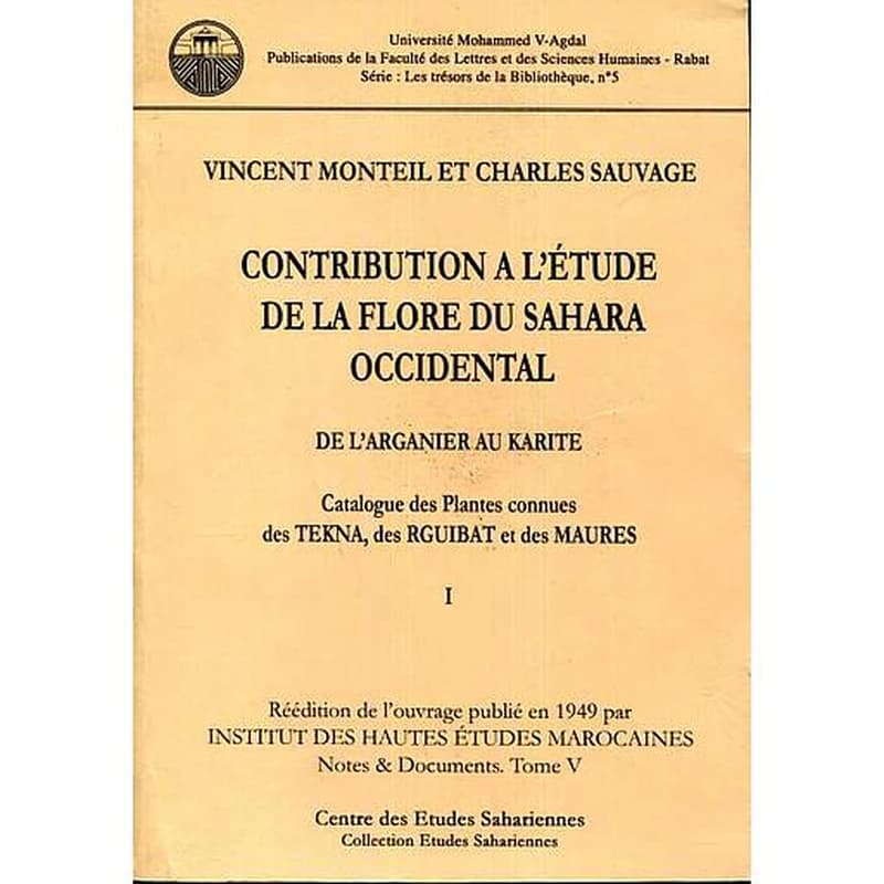 Contribution A l'étude de la Flore du Sahara Occidental