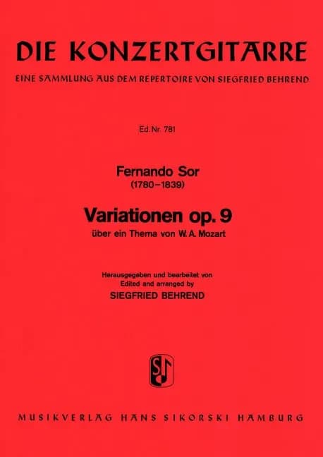 Variationen uber ein thema von w. a. mozart