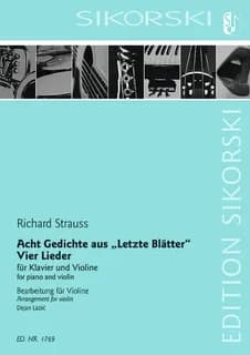 Acht gedichte aus "letzte blatter"; vier lieder